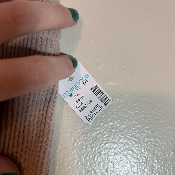 NWT Maurices Super Soft Cozy Rib Jogger Pant mauve light blush pink size XL - Picture 10 of 12